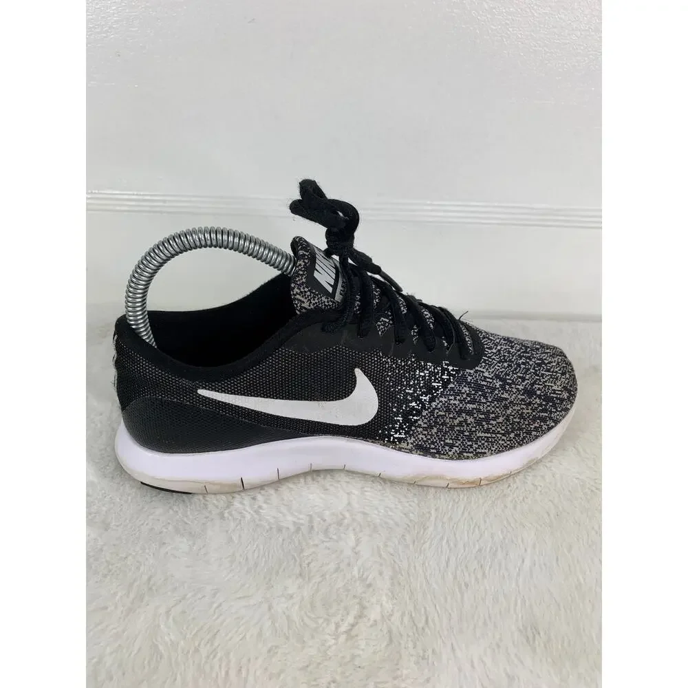 Nike Flex Contact Women’s Size 6.5 Black White Oreo Workout Shoes 908995-002